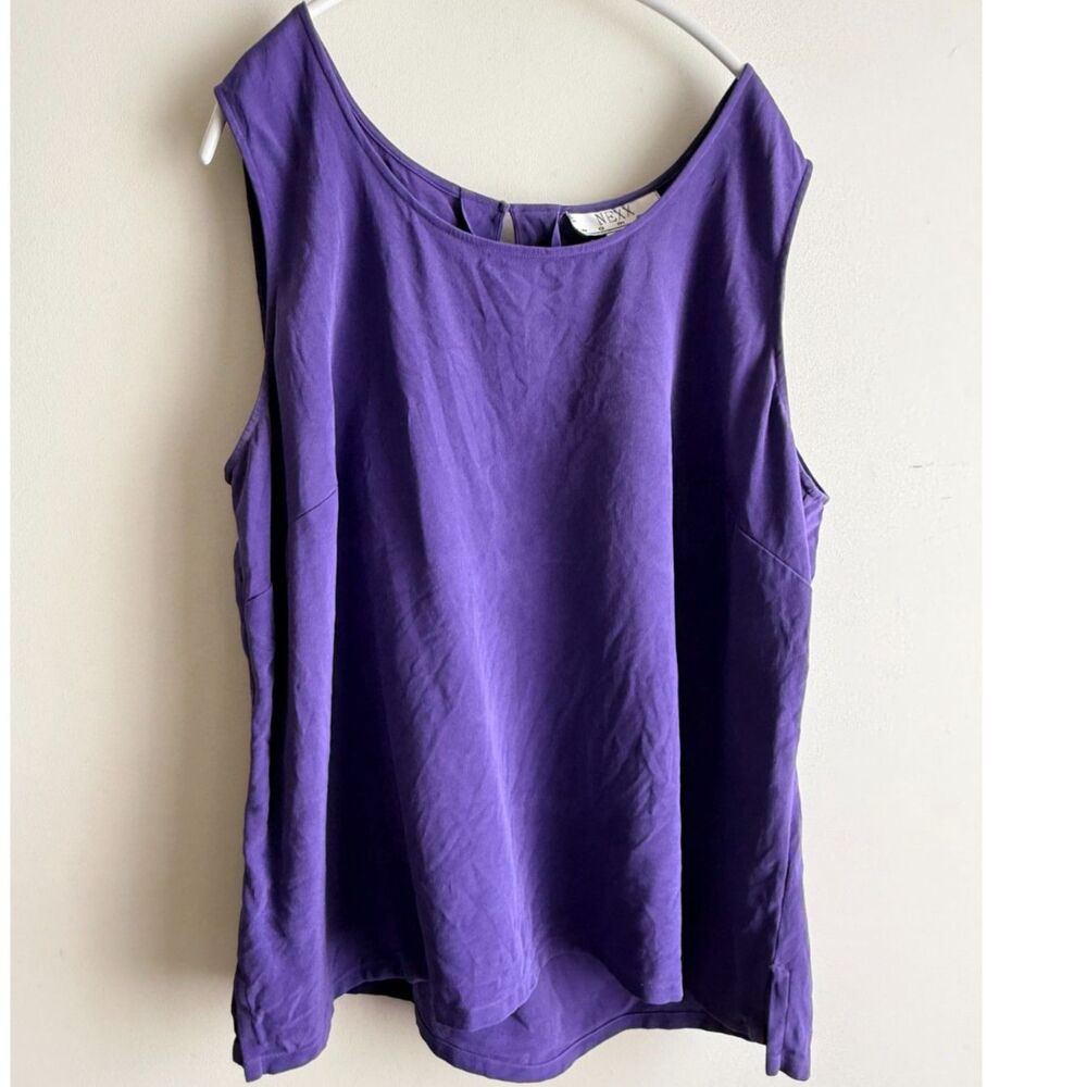 Vintage purple silk tank  (NEXX Woman) - size 2X